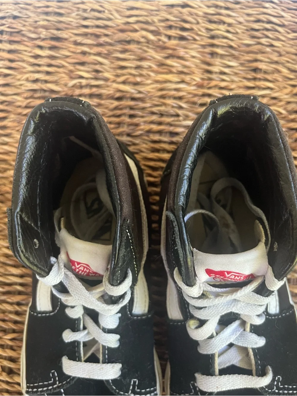 Vans Sk8-Hi Black & White High-Top Sneakers for Kids